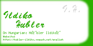 ildiko hubler business card